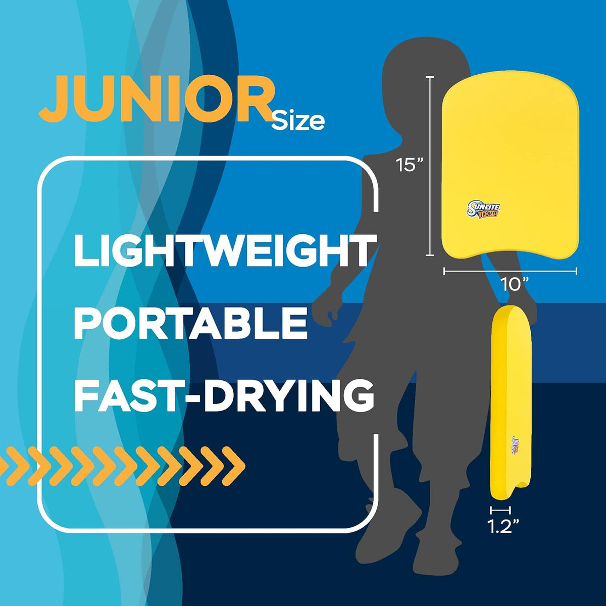 Sunlite Sports Swimming Kickboard - One Size Fits All - A Great Training Aid for Children and Adults