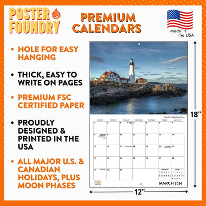 Pennsylvania Calendar 2027 Monthly Wall Calender 12 Month