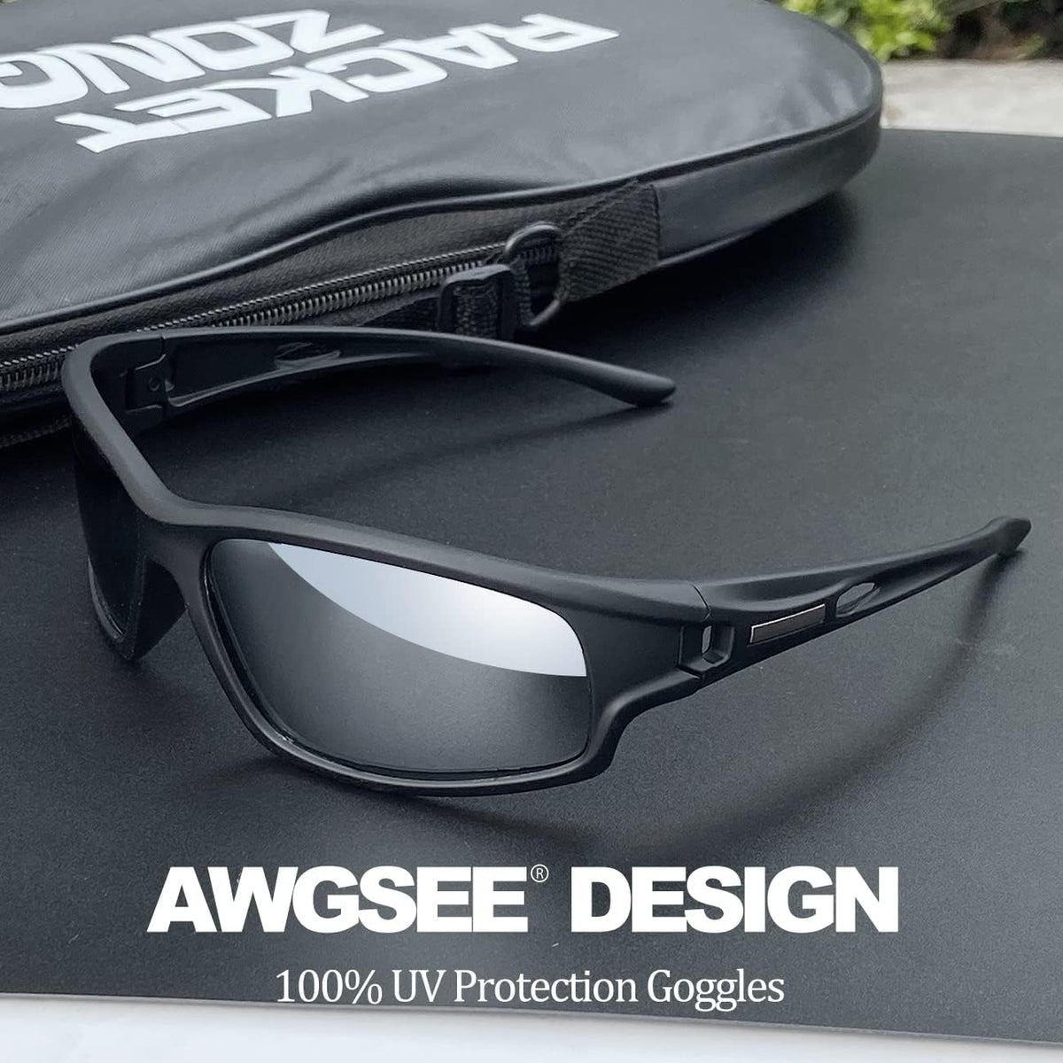 Polarized Sports Sunglasses for Men 100% UV Protection Wrap Around Unbreakable Sun Glasses for Fishing Driving