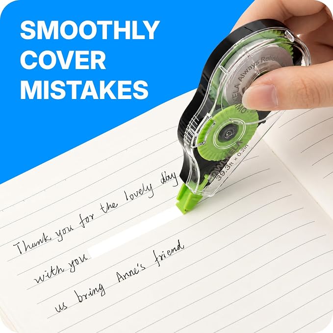 OWLKELA 32Pcs Correction Tape, 39.3 Ft, Colored core