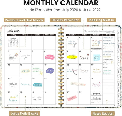 ZOTIA Planner 2026-2027 Weekly & Monthly Calendar Planner Jul 2026-Jun 2027