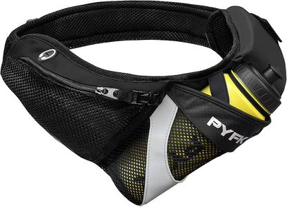 PYFK Running Belt Hydration Waist Pack with Water Bottle Holder for Men Women Waist Pouch Fanny Bag Reflective