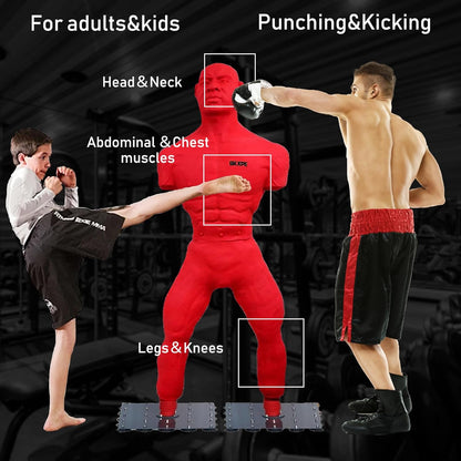Freestanding Punching Bag Boxing Dummy for Adults Fighting Bag Stand Kick Boxing Mannequin Training Dummy Martial Arts