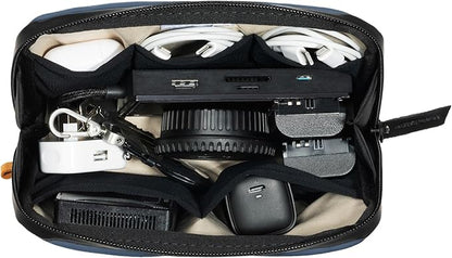 Native Union Stow Lite Organizer W.F.A Tech Organizer – Minimalist Travel Pouch Made of Recycled Materials for Everyday Accessory Storage & Protection – Stores Cables, Chargers & More (Navy)