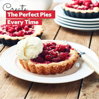 8 Pack Mini Tart Pans 4 Inch with Removable Bottom Round Nonstick Deep Quiche Pan, Heavy Duty Perfect for Baking Fruit Tarts, Quiches & Dessert