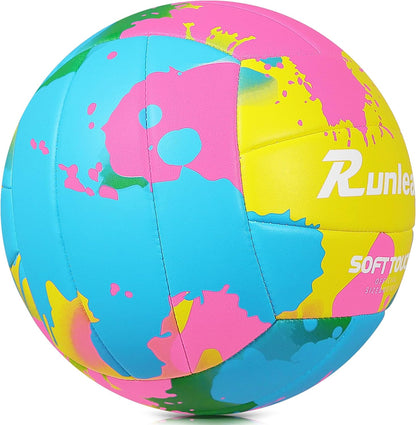 Beach Volleyball Official Size 5 Soft Waterproof Volleyball Sand Sports PU Ball for Indoor, Outdoor, Pool, Gym, Training
