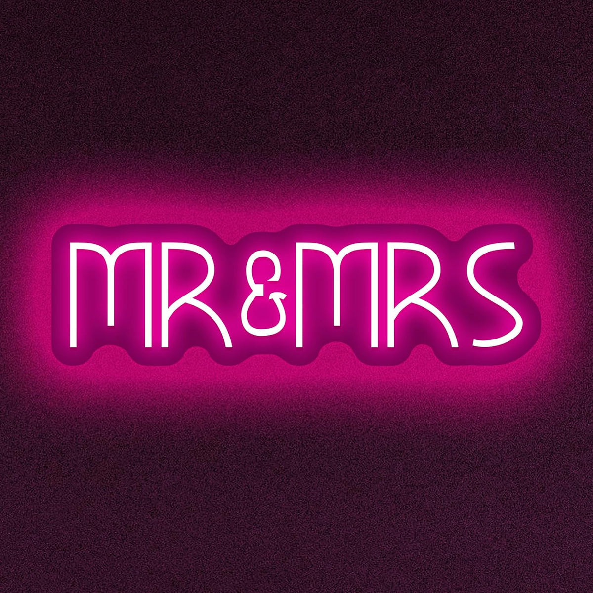 Mr&Mrs Neon Sign 1-10 Levels Dimmable USB Neon Lights for Wall Bedroom Dorm Wedding Party bar Decoration Bedroom Neon Signs for Wall Decoration Valentine's Day Gift 5V (Pink)