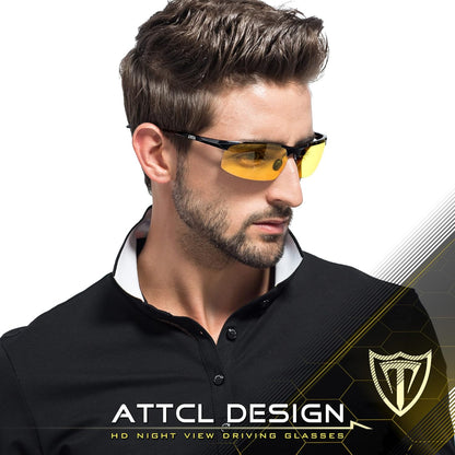 ATTCL Men's Sports Polarized Sunglasses Men for Driving running Fishing Golf - UV Protection Sun glasses Metal Frame