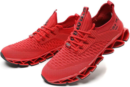 Vooncosir Men's Fashion Sneakers Breathable Mesh Running Shoes Blade Non Slip Soft Sole Casual Athletic Walking Shoes