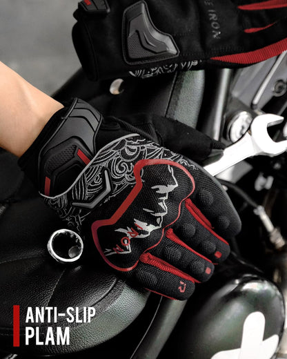 BORLENI Motorcycle Gloves Motorbike Glove for Men Women Full Finger Knuckle Protection Touch Screen Cycling ATV Hiking Riding