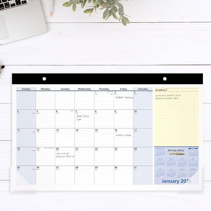 AT-A-GLANCE 2026 Desk Calendar, Monthly Desk Pad, 18" x 11", Compact, QuickNotes (SK7100026)