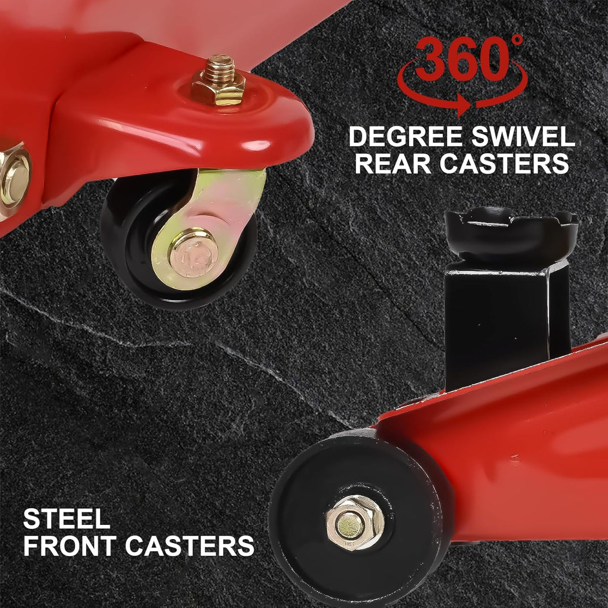 Aain AA095 2 Ton Hydraulic Floor Jack,Low Profile Hydraulic Trolley Service/Floor Jack,Lifting Range 5.7"-13", Red