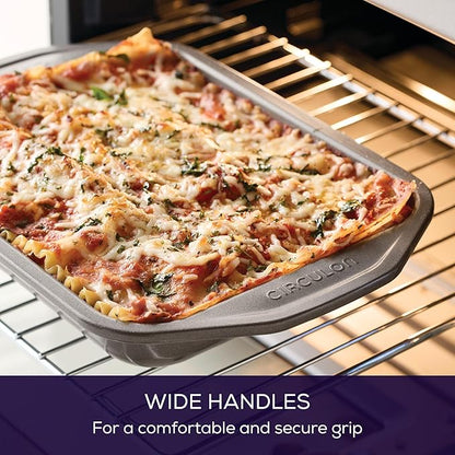 Circulon Total Bakeware Nonstick Toaster Oven & Personal Pizza Pan Baking Set, 4-Piece