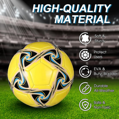 Lenwen 12 Pcs Soccer Balls with Pump Bulk Official Size 5 4 3 Kids Teen Adult Indoor Outdoor Sports Soccer Ball Toddler Youth Gift for Training Game Practice Christmas Operation
