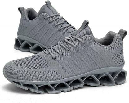 Men's Slip on Walking Running Shoes Blade Tennis Casual Fashion Sneakers Comfort Non Slip Work Sport Athletic Trainer