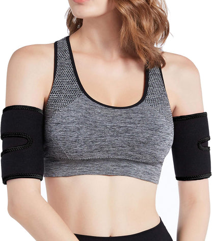 Bakerdani Hot Sweat Neoprene Compression Arm Sauna Sleeves Slimmer Bands Wraps Arm Trimmers for Men & Women (a Pair)