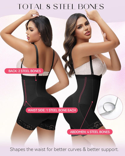 SHAPSHE Faja Colombianas Moldeadoras Body Shaper Strapless Shapewear Stage High Compression Garment Butt Lifter Tummy Control