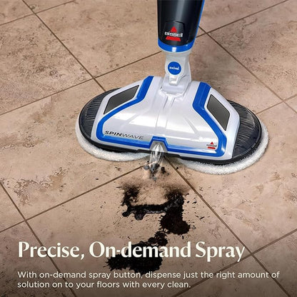 Bissell® SpinWave Hard Floor Expert Corded Spin Mop Cleaner with Washable mop Pads for Sealed Hard Floors, 20393