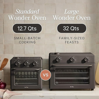 Our Place Large Wonder Oven | 6-In-1 Toxin-Free Air Fryer & Toaster with Steam Infusion | Family-Sized 32QT, 1700W Countertop Design | Includes Bake Tray, Fryer Basket, Large Racks | Steam