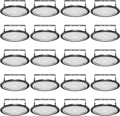 Viugreum High Bay LED Shop Lights, 300W UFO LED High Bay Light 30,000LM 120V LED High Bay Lights 5000K Daylight, Alternative to 1300W MH/HPS for Garage Workshop Barn Factory Warehouse - 20 Pack