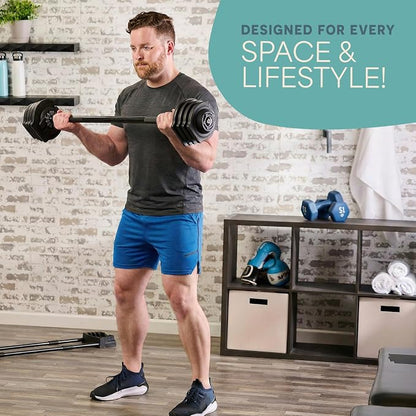 LifePro Adjustable Dumbbells, Single or 2pcs, Up to 55 lbs & 3-in1 option | Quick-change weight system with included rack — available in options from 2.5 to 55 lbs for every fitness level