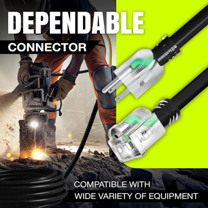 75ft Outdoor/Indoor Extension Cord 10/3 Gauge Ultra Heavy Duty 3 Prong SJTW, Waterproof, Flexible Cold-Resistant Long Power Cord,15A 125V 1875W, Black by LifeSupplyUSA