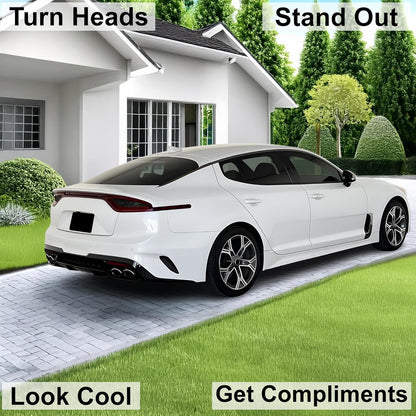 BOGAR TECH DESIGNS Tail Light Sidemarkers Rear Reflectors Lamp Precut Tint Kit Compatible with and Fits Kia Stinger GT (ONLY) 2018-2021, Dark