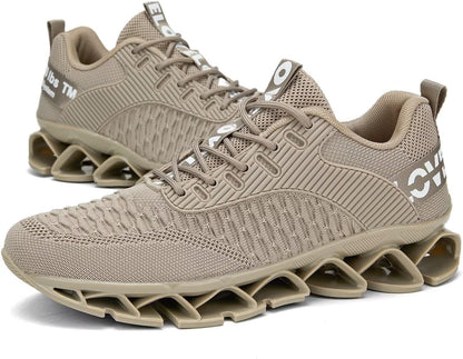 Vooncosir Men's Fashion Sneakers Breathable Mesh Running Shoes Blade Non Slip Soft Sole Casual Athletic Walking Shoes