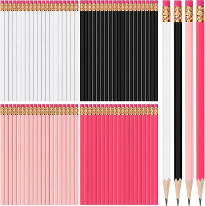 TecUnite 120 Pcs #2 HB Pencils with Eraser,Pink Black Series