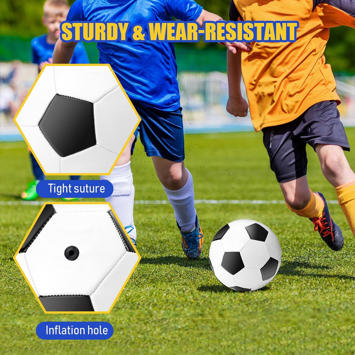 8 Pcs Sports Balls Set Include Basketball Football Soccer Volleyball with 2 Sport Equipment Bags 2 Pumps for Teens Youth Adult Outdoor Operation Christmas Ball Gifts