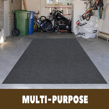 Garage Floor Mat for Small Vehicle, 7'5" x 8'6", Non Slip TPR Backing, Protect Floor from Spills, Drips, Splashes, Absorbent/Durable Pads for Parking, Charcoal