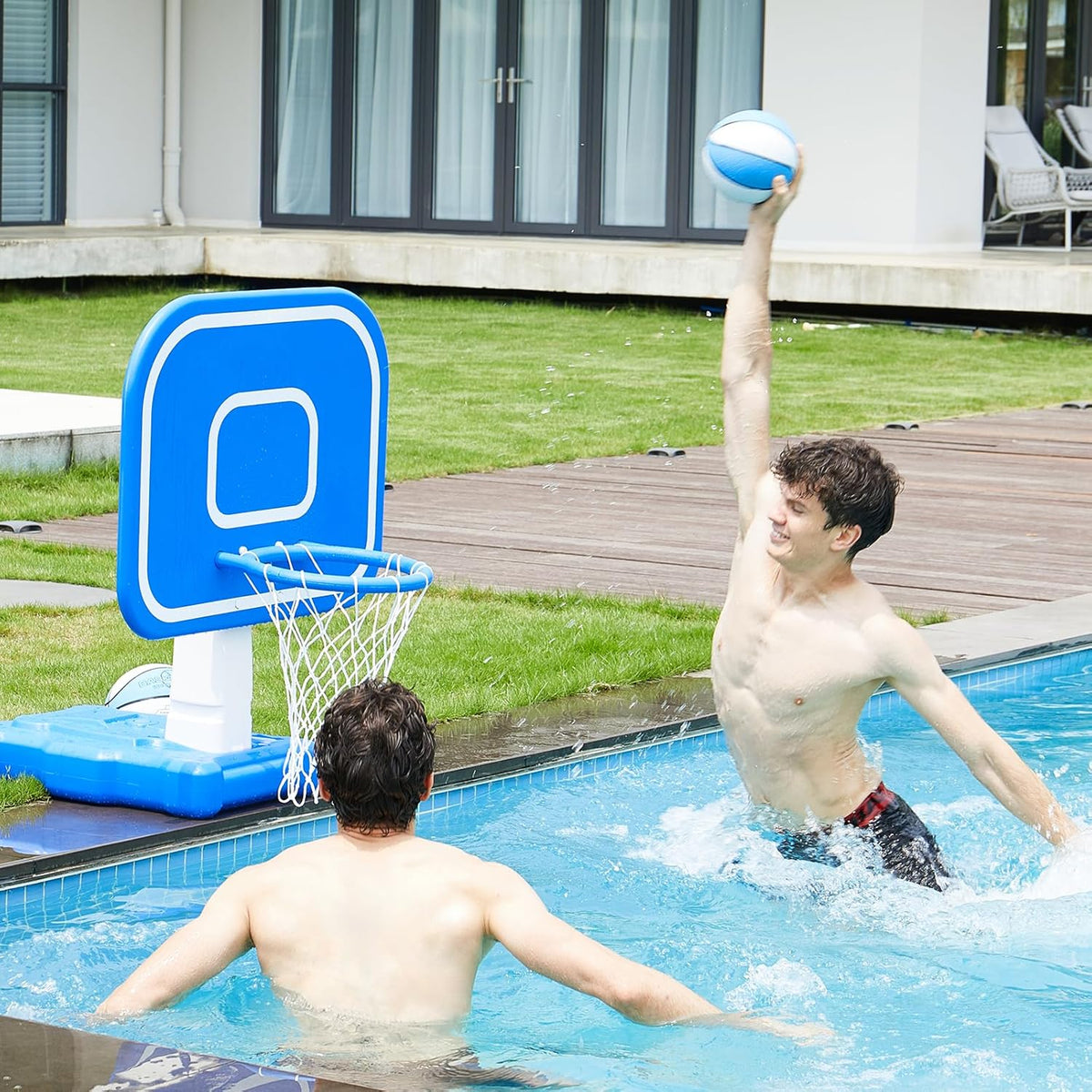 2 Pack Pool Basketball - Choose Between Size 3 and Size 6, Waterproof Ball with Anti-Slip Grip, Sturdy for Swimming Pool Basketball Hoops & Games
