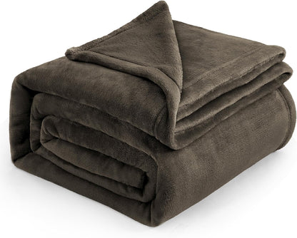 Bedsure Brown Fleece Blankets King Size - Bed Blanket Soft Lightweight Plush Cozy Fuzzy Luxury Microfiber, 108x90 inches