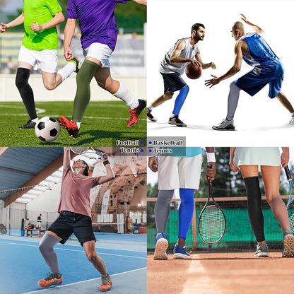 Tatuo Leg Sleeves Compression Long Knee Sleeve UV Protect for Men Women Sport Basketball Football