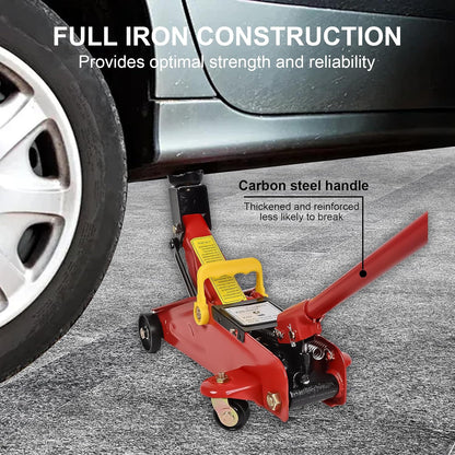 Aain AA095 2 Ton Hydraulic Floor Jack,Low Profile Hydraulic Trolley Service/Floor Jack,Lifting Range 5.7"-13", Red