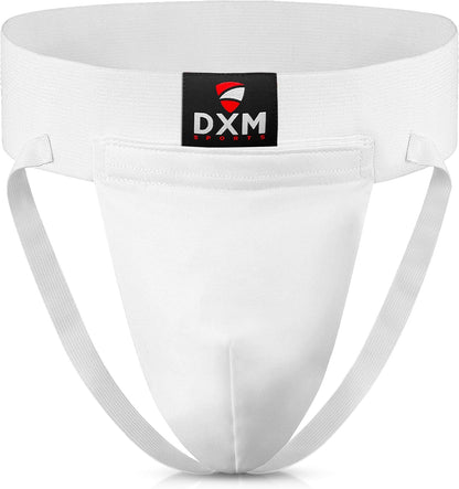 DXM SPORTS Groin Protector Cup Men, Boxing Kickboxing MMA Muay Thai Sparring Groin Guard, Ventilated Adjustable, Karate Fighting Training, Underwear Jiu Jitsu BJJ Protection