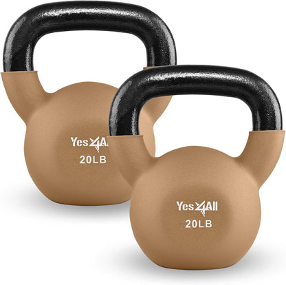 Yes4All Kettlebells 5lbs-65lbs & Kettlebell Sets Adjustable Weights, Kettlebell for Weight Training, Home Workout Equipment with Secure Grip for High Rep, Exercise Equipment