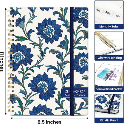 Academic Planner 2026-2027, Jul 2026-Jun 2027 Monthly & Weekly Planner