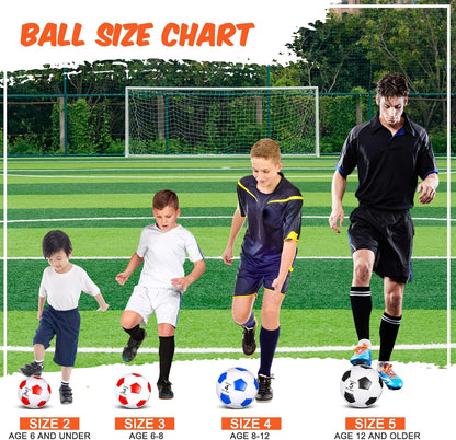 Jenaai 24 Pcs Operation Christmas Deflated Soccer Balls with Pump Bulk Official Size Soccer Ball for Teen Adult Kid Indoor Outdoor Outside Sport Training Party Gift Christian Charity Donation
