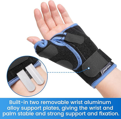 VELPEAU Carpal Tunnel Wrist Brace with Thumb Stabilizer Night Support, Completely Stabilizes Wrist Thumb Joint, Pain Relief for Tendonitis, De Quervain's Tenosynovitis, Arthritis(Short, Right Hand, S)