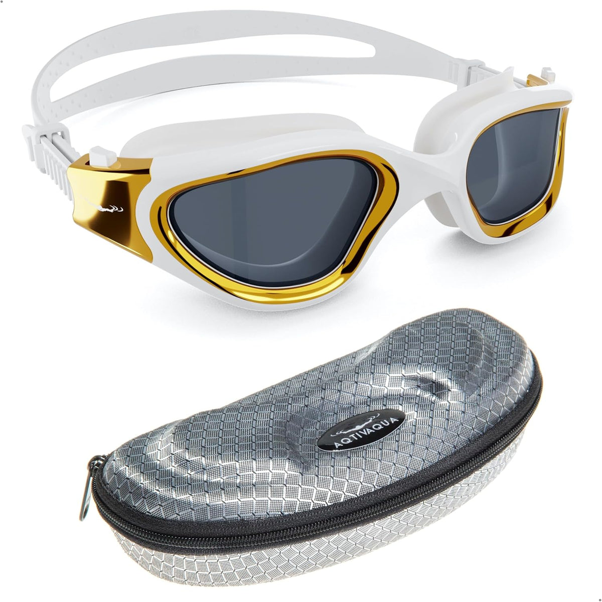 AqtivAqua Swimming Goggles, DX Wide View Swim Goggles for Adult Men Women, Anti Fog No Leaking