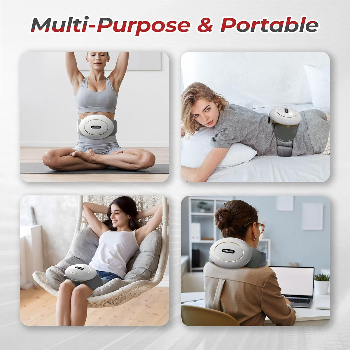 Electric Abdominal Massager, Stomach Massager for Digestion, Belly Cellulite Massage for Flattening Belly,Relieves Discomfort Caused by Bloating, Constipation,Stomach Pain, Gifts for Mom