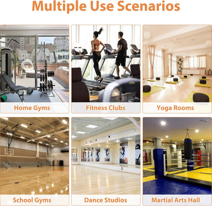 ROOMTEC Workout Mirrors for Home Gym 60"x26"-2PCS, Large Wall Mirror Full Length for Fitness, Yoga, Big Wall Mounted Frameless Glass Mirror for Garage, Dance Studio, Bedroom