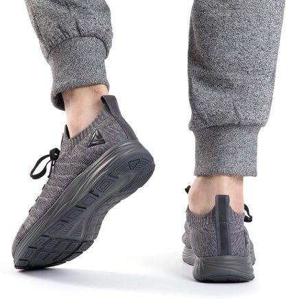 PEAK Mens Lightweight Walking Shoes Comfortable Slip On Sports Sneakers for Tennis, Gym, Running, Casual Workout