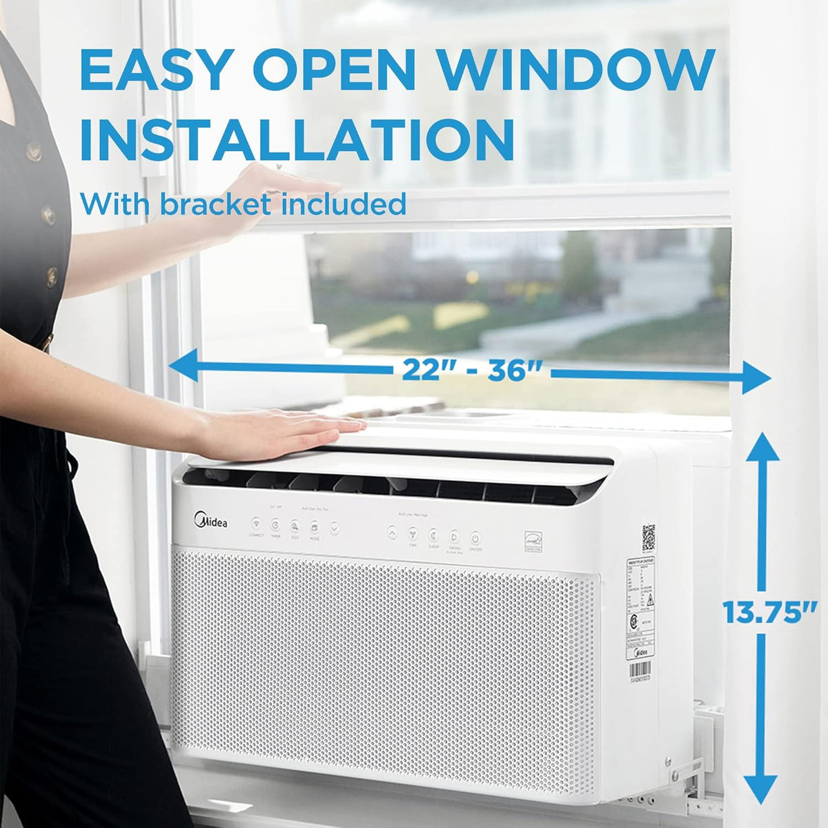 Midea MAW12V1QWT U-Shaped AC Window Air Conditioner