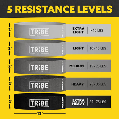 Fabric Resistance Bands for Working Out - Booty Bands for Women and Men - Exercise Bands Resistance Bands Set - Workout Bands Resistance Bands for Legs - Fitness Bands