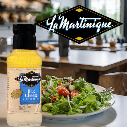La Martinique Blue Cheese Vinaigrette Dressing 10 Ounce Bottle (Pack of 2)