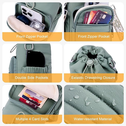 Water Bottle Bag 40 oz Crossbody Holder for Walking Hiking Insulated Carrier Purse with Adjustable Strap