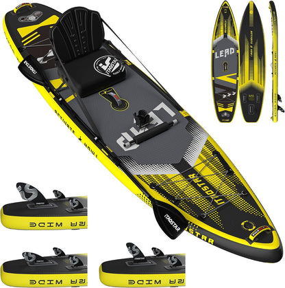 Lead 11‘ x 33" / 12’×35" Inflatable Stand Up Paddle Board - Premium SUP Board Kit - Ultra Stable Paddleboard for Adults & Youth - All Skill Levels - for Lakes, Oceans