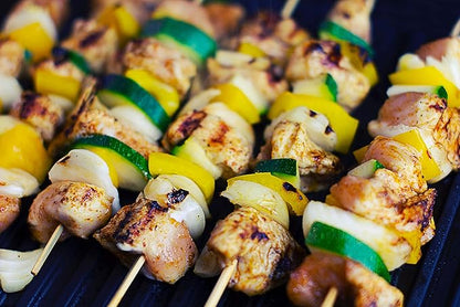1600 Count | KingSeal Natural Bamboo Wood Grilling Skewers, 10 Inches x 3.0mm Diamter, for Shish Kebabs, BBQ, and Fruit Arrangements, Bulk Pack - 16 Packs x 100 Skewers